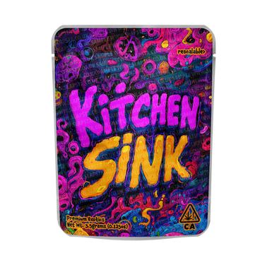 Kitchen Sink Mylar Pouches Pre - Labeled - 3.5g (1/8oz)