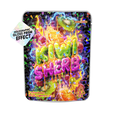 Kiwi Sherb Holo Mylar Sticker Packs - 3.5g (1/8oz)