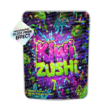 Kiwi Zushi Holo Mylar Sticker Packs - 3.5g (1/8oz)