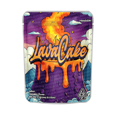 Lava Cake Mylar Pouches Pre - Labeled - 3.5g (1/8oz)