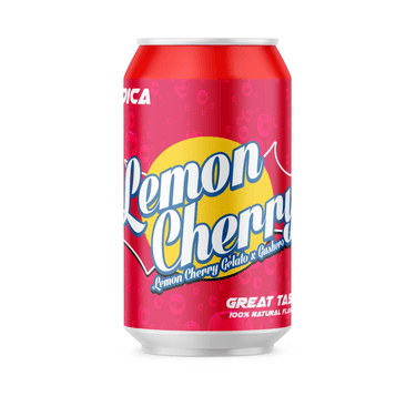 Lemon Cherry Plastic Soda Cans - SLAPSTA