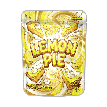 Lemon Pie Mylar Pouches Pre - Labeled - 3.5g (1/8oz)