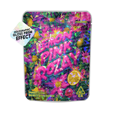 Lemon Pink Rozay Mylar Sticker Packs - 3.5g (1/8oz)