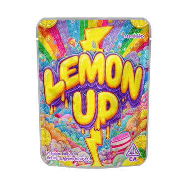 Lemon Up Mylar Pouches Pre - Labeled - 3.5g (1/8oz)