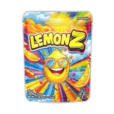 Lemon Z Mylar Pouches Pre - Labeled - 3.5g (1/8oz)