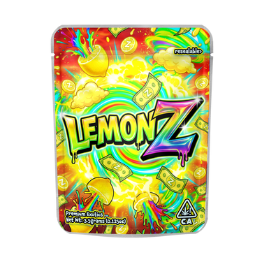 Lemon Z Mylar Pouches Pre - Labeled - 3.5g (1/8oz)