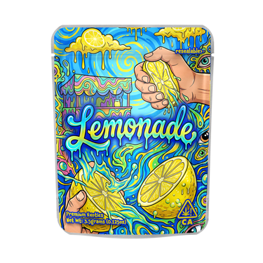 Lemonade Mylar Pouches Pre - Labeled - 3.5g (1/8oz)