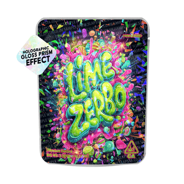 Lime Zerbo Holo Mylar Sticker Packs - 3.5g (1/8oz)