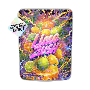 Lime Zlush Mylar Sticker Packs - 3.5g (1/8oz)