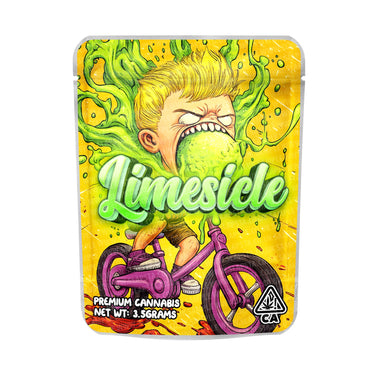 Limesicle Mylar Pouches Pre - Labeled - 3.5g (1/8oz)