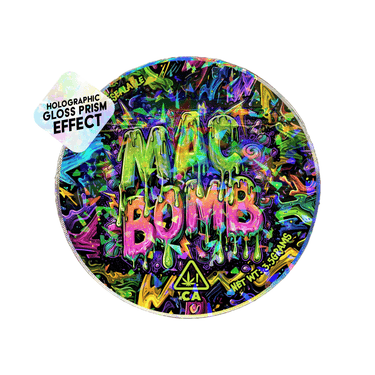 Mac Bomb Circle Holo Mylar Sticker Packs - SLAPSTA