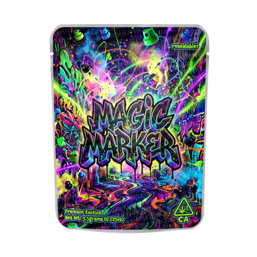 Magic Marker Mylar Pouches Pre - Labeled - 3.5g (1/8oz)