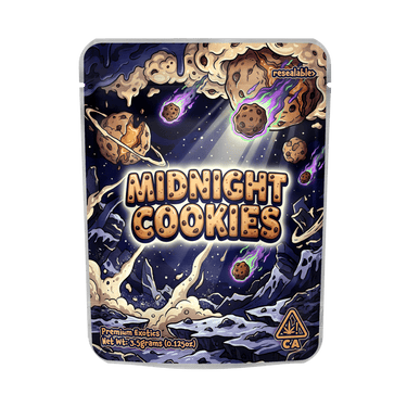 Midnight Cookies Mylar Pouches Pre - Labeled - 3.5g (1/8oz)