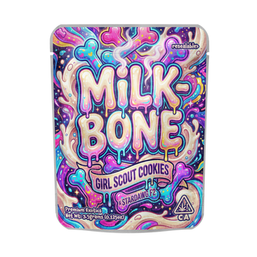 Milk Bone Mylar Pouches Pre - Labeled - 3.5g (1/8oz)