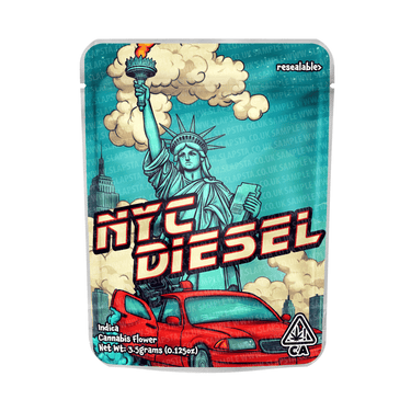 NYC Diesel Mylar Pouches Pre - Labeled - 3.5g (1/8oz)
