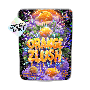 Orange Zlush Mylar Sticker Packs - 3.5g (1/8oz)