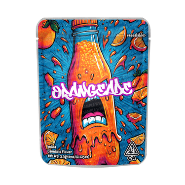 Orangeade Mylar Pouches Pre - Labeled - 3.5g (1/8oz)