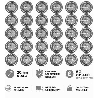 Original 20mm Circle Holograms - Silver