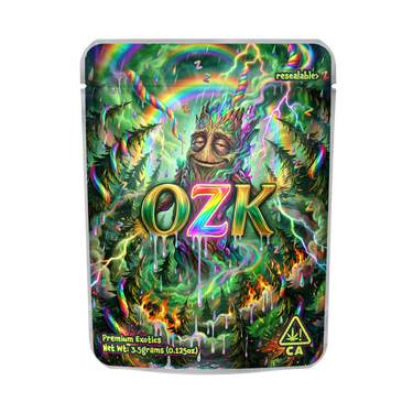 OZK Mylar Pouches Pre - Labeled - 3.5g (1/8oz)