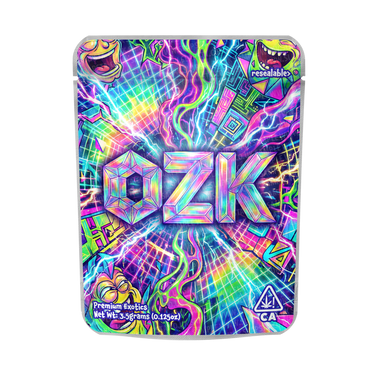 OZK Mylar Pouches Pre - Labeled - 3.5g (1/8oz)
