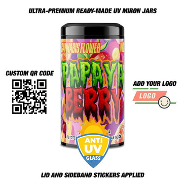 Papaya Berry UV Miron Jars - SLAPSTA