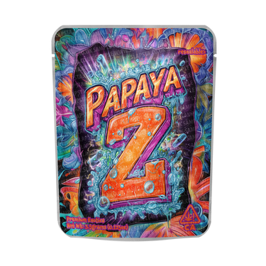 Papaya Z Mylar Pouches Pre - Labeled - 3.5g (1/8oz)
