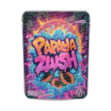 Papaya Zlush Mylar Pouches Pre - Labeled - SLAPSTA