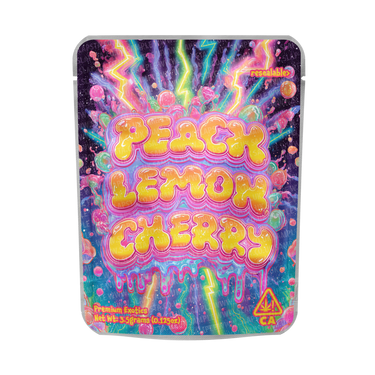Peach Lemon Cherry Mylar Pouches Pre - Labeled - SLAPSTA