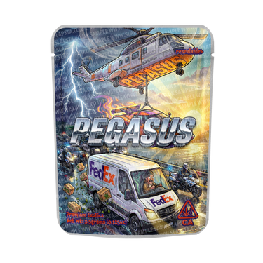 Pegasus Mylar Pouches Pre - Labeled - 3.5g (1/8oz)