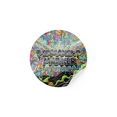 Permanent Marker Circular Stickers - 2.5cm