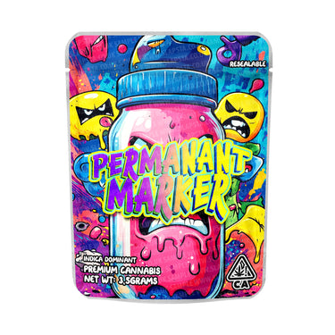 Permanent Marker Mylar Pouches Pre - Labeled - 3.5g (1/8oz)