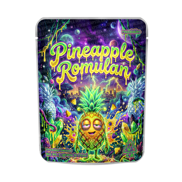 Pineapple Romulan Mylar Pouches Pre - Labeled - 3.5g (1/8oz)