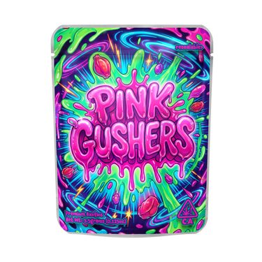 Pink Gushers Mylar Pouches Pre - Labeled - 3.5g (1/8oz)