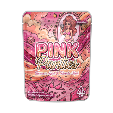 Pink Panties Mylar Pouches Pre - Labeled - 3.5g (1/8oz)