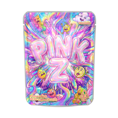 Pink Z Mylar Pouches Pre - Labeled - 3.5g (1/8oz)