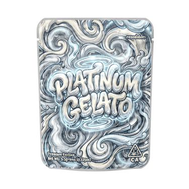 Platinum Gelato Mylar Pouches Pre - Labeled - 3.5g (1/8oz)
