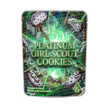 Platinum GSC Mylar Pouches Pre - Labeled - 3.5g (1/8oz)