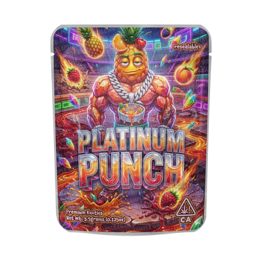 Platinum Punch Mylar Pouches Pre - Labeled - 3.5g (1/8oz)
