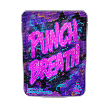Punch Breath Mylar Pouches Pre - Labeled - 3.5g (1/8oz)