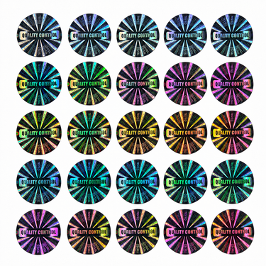 Quality Control 20mm Circle Holograms -