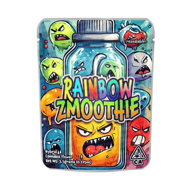 Rainbow Zmoothie Mylar Pouches Pre - Labeled - 3.5g (1/8oz)