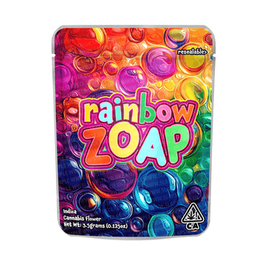 Rainbow Zoap Mylar Pouches Pre - Labeled - 3.5g (1/8oz)