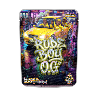 Rude Boy OG Mylar Pouches Pre - Labeled - 3.5g (1/8oz)
