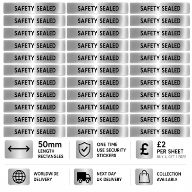 Safety Seal Security Holograms - Silver