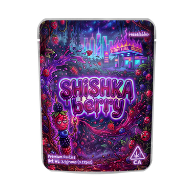 Shishkaberry Mylar Pouches Pre - Labeled - 3.5g (1/8oz)