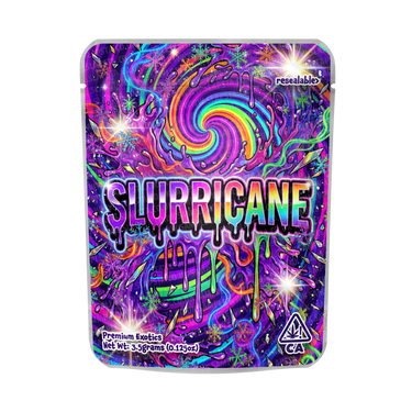 Slurricane Mylar Pouches Pre - Labeled - 3.5g (1/8oz)