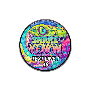 Snake Venom 7ml Glass Concentrate Jars - 16pcs / Top Label Only / Gloss