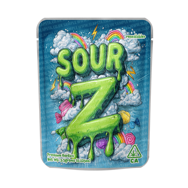 Sour Z Mylar Pouches Pre - Labeled - SLAPSTA
