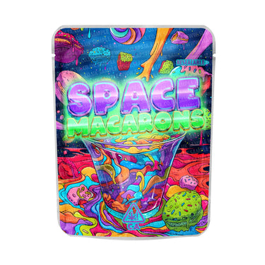 Space Macarons Mylar Pouches Pre - Labeled - 3.5g (1/8oz)