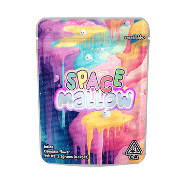 Space Mallow Mylar Pouches Pre - Labeled - 3.5g (1/8oz)